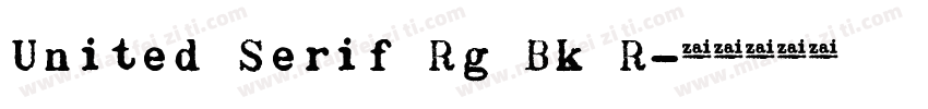 United Serif Rg Bk R字体转换